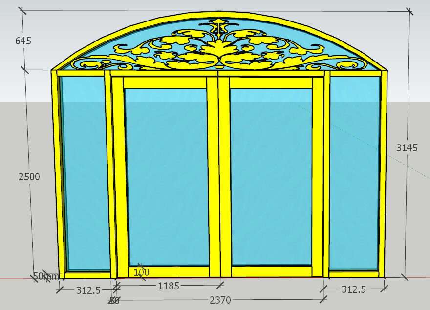 Bản vẽ mẫu cửa kính được hoàn thiện tại Savax Door Bản vẽ mẫu cửa kính được hoàn thiện tại Savax Door