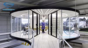 Loại cửa kính khung inox đen thường được dùng nhiều nhất trong các mẫu cửa hiện nay