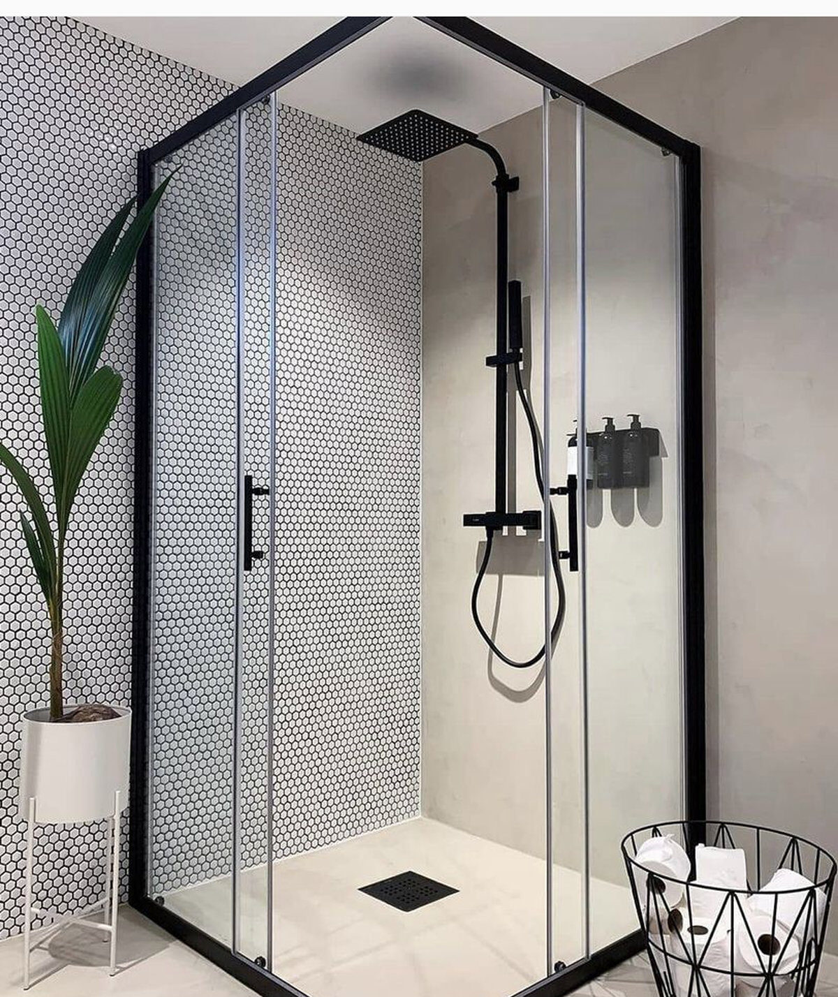Mẫu cabin tắm 90 độ cửa kính
