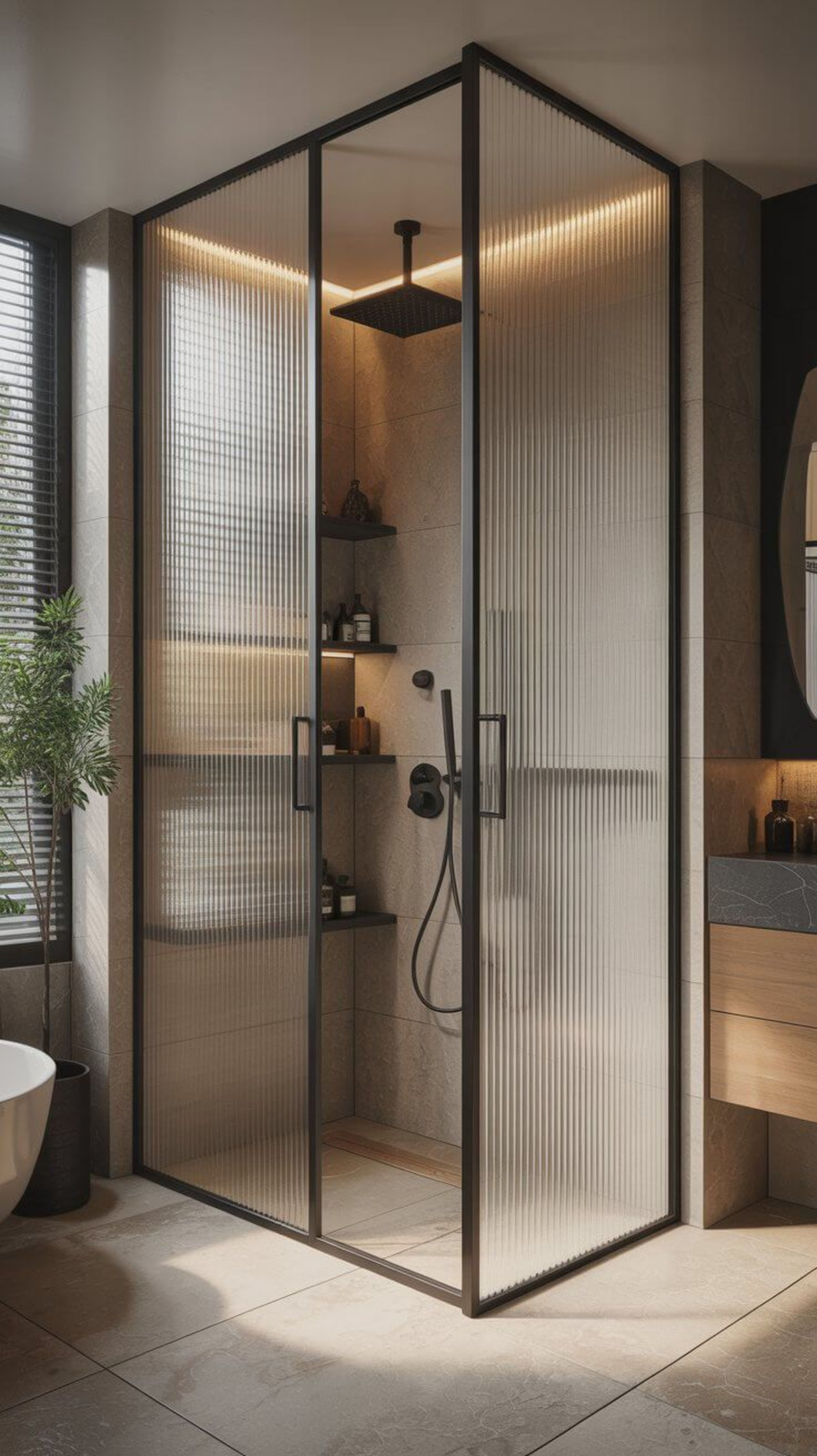 Cabin tắm 90 độ thiết kế đẹp