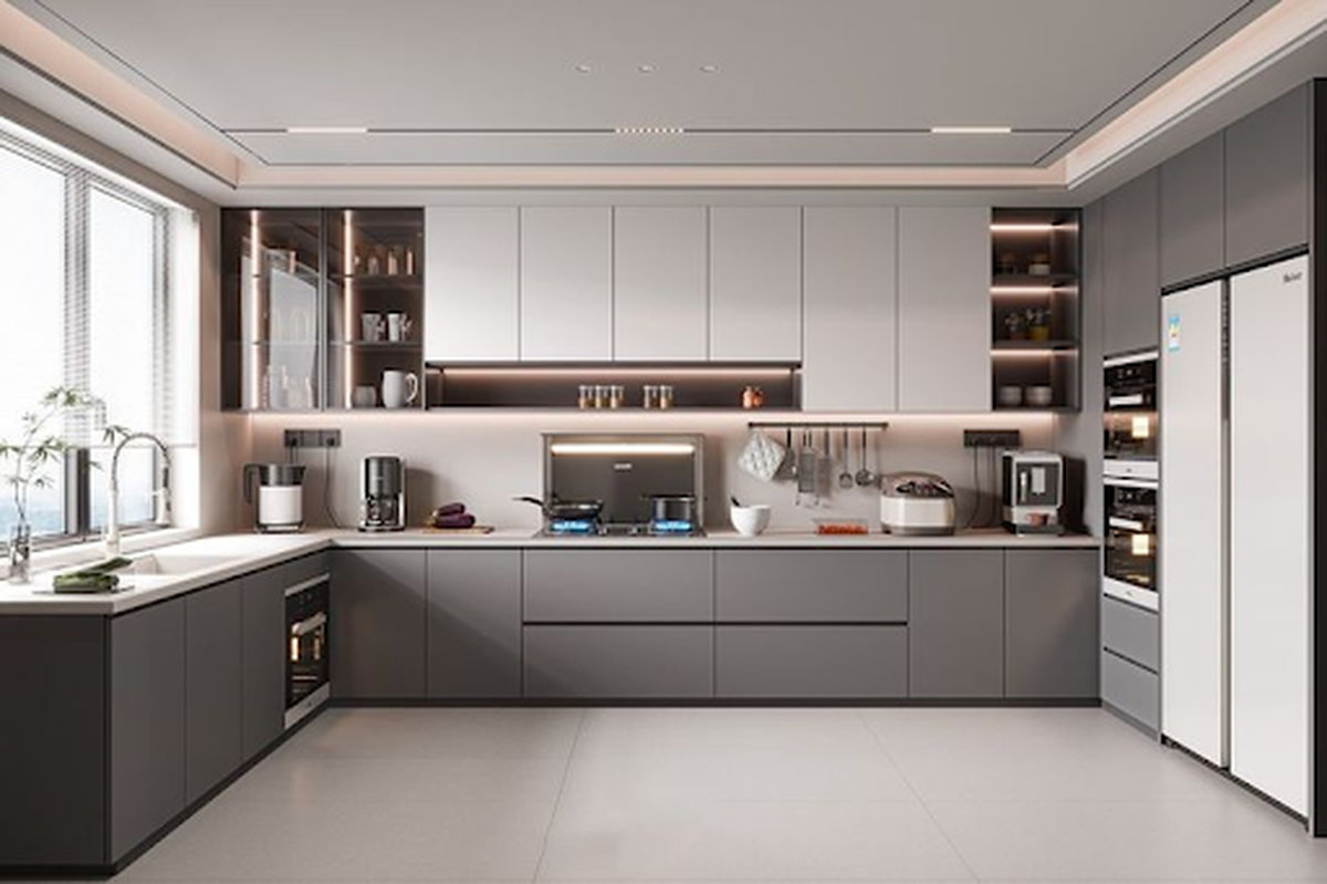 Giá tủ bếp inox kính cường lực