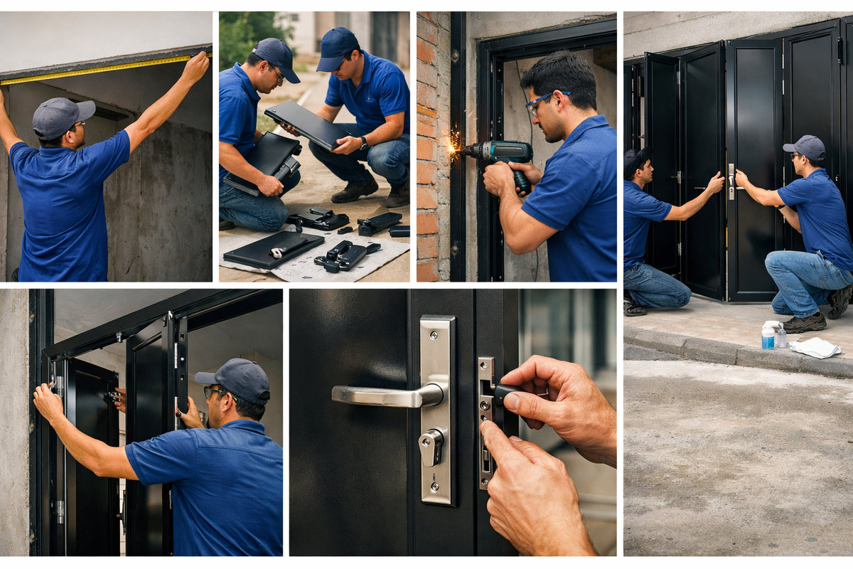 Kích thước cửa inox 4 cánh sơn tĩnh điện