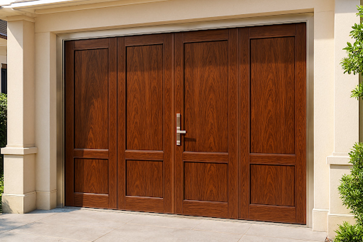 Mẫu cửa inox giả gỗ chất lượng