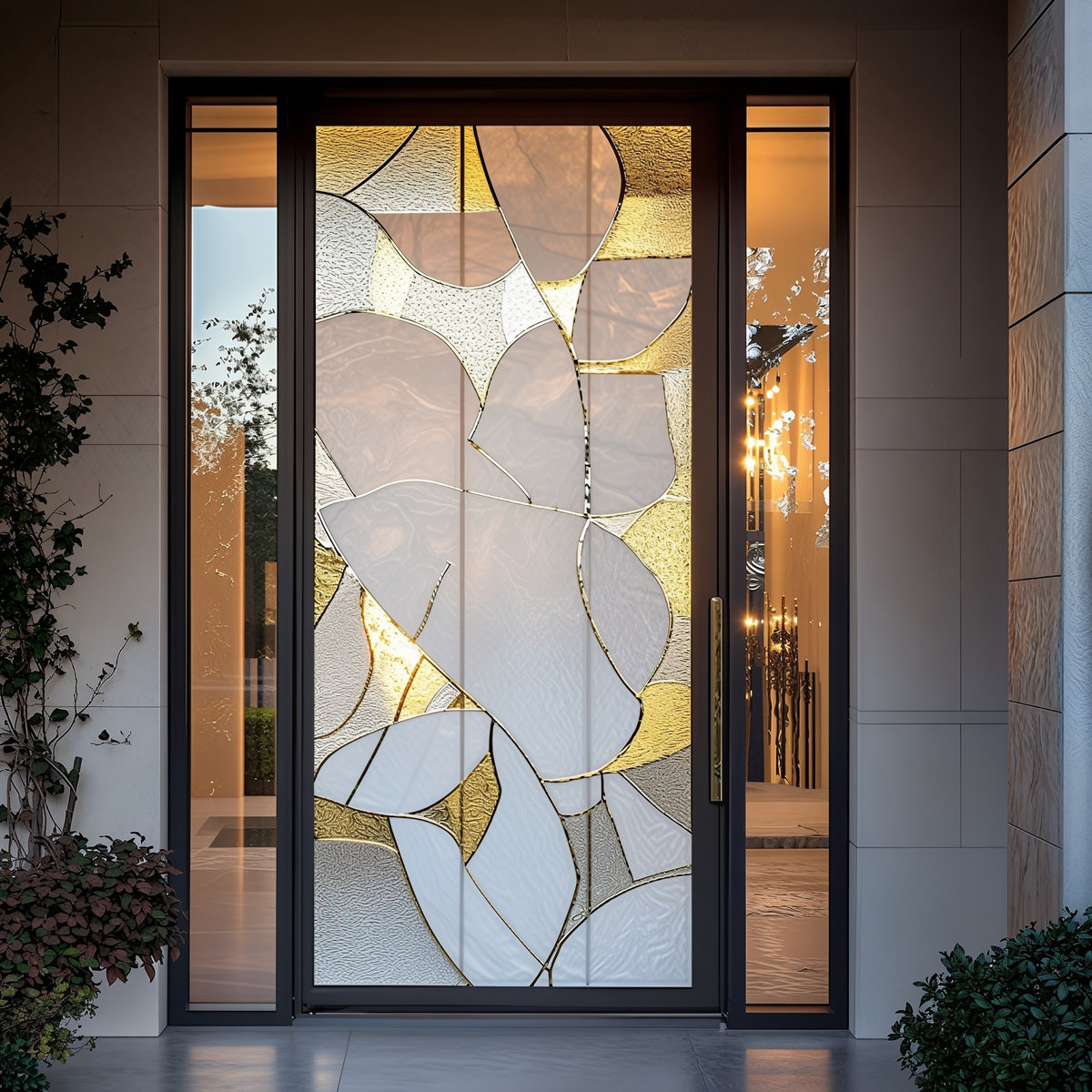 Mẫu cửa kính biệt thự nghệ thuật độc đáo
