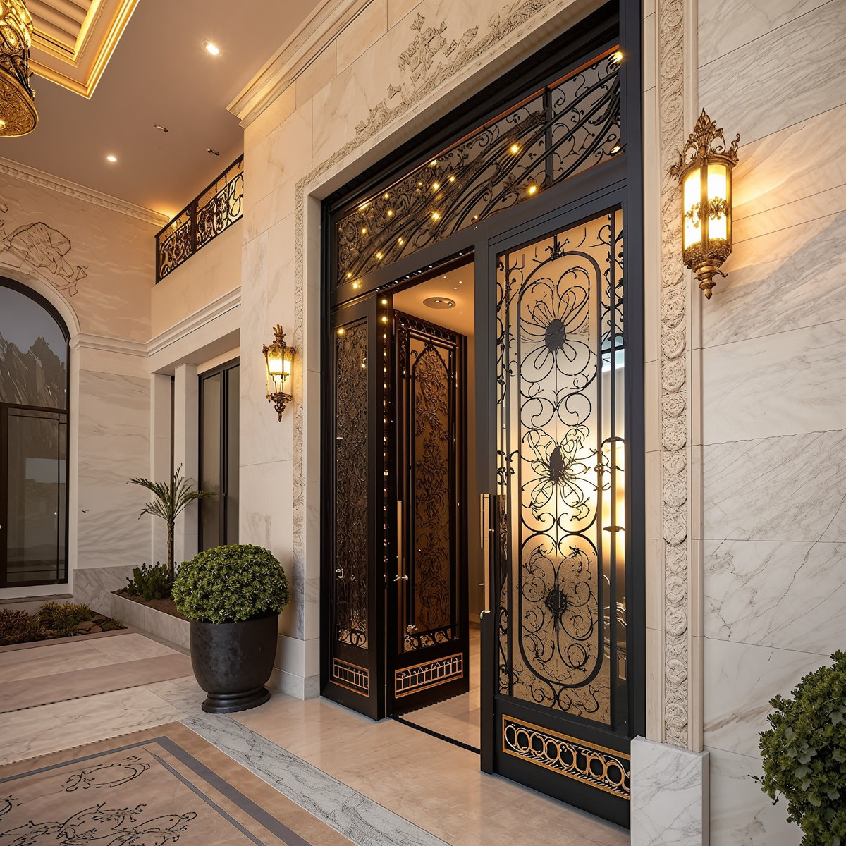 Mẫu cửa kính biệt thự sang trọng