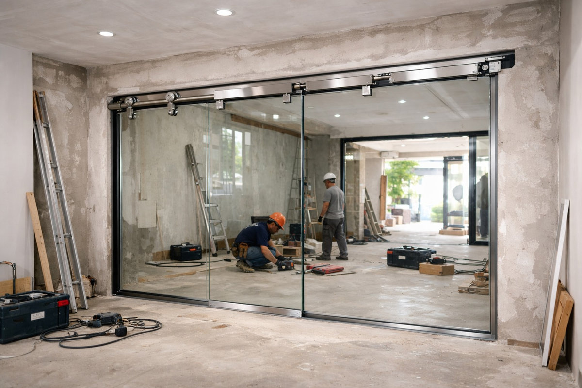 Mẫu cửa lùa inox đẹp