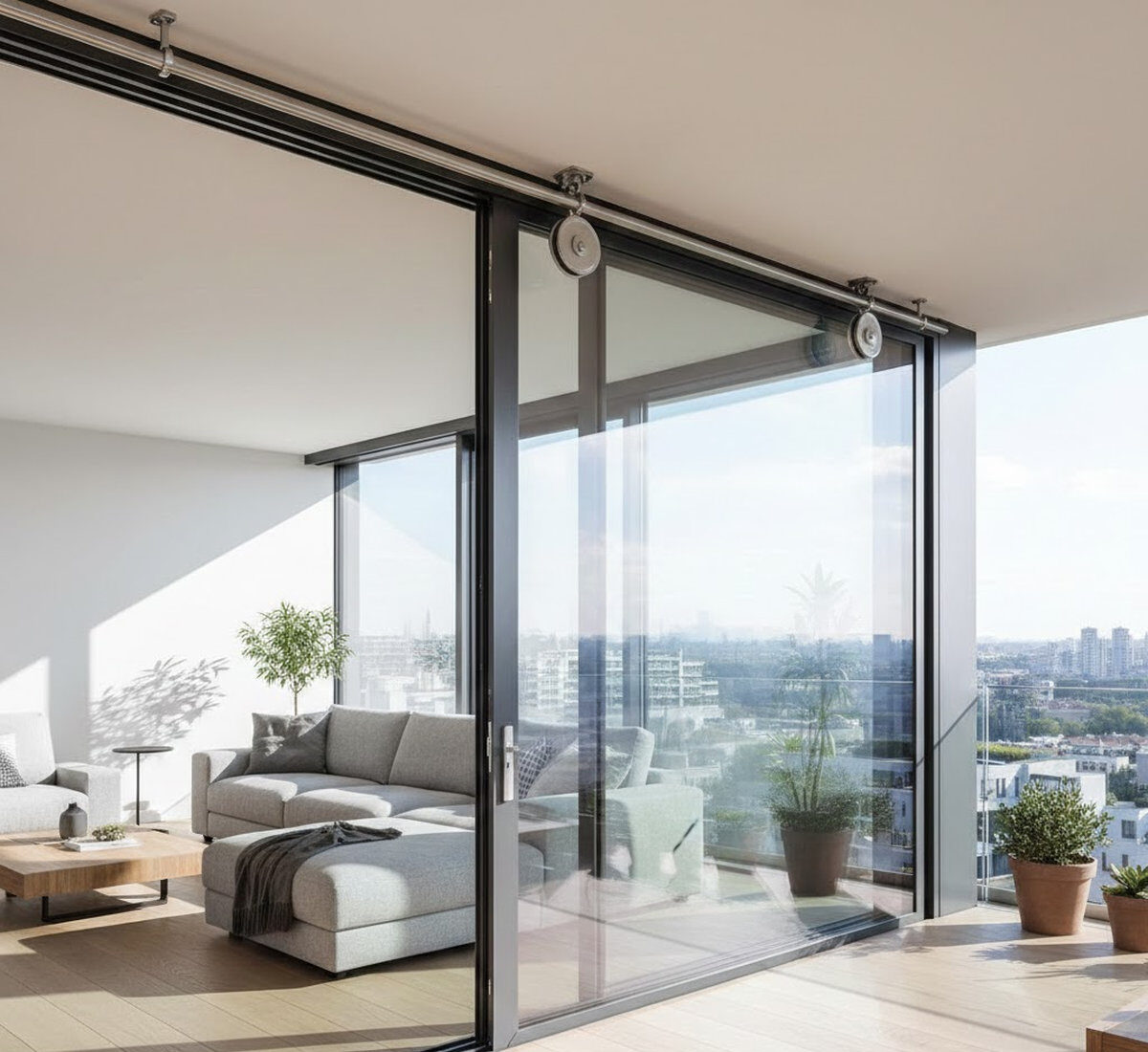 Mẫu cửa lùa inox thịnh hành