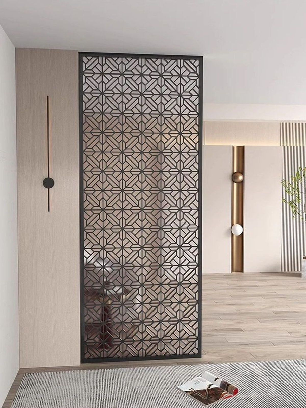 Vách ngăn CNC inox phòng khách