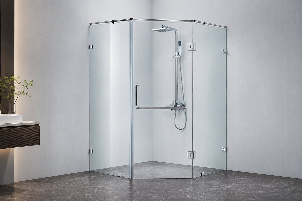 Cabin tắm 135 độ kính cường lực