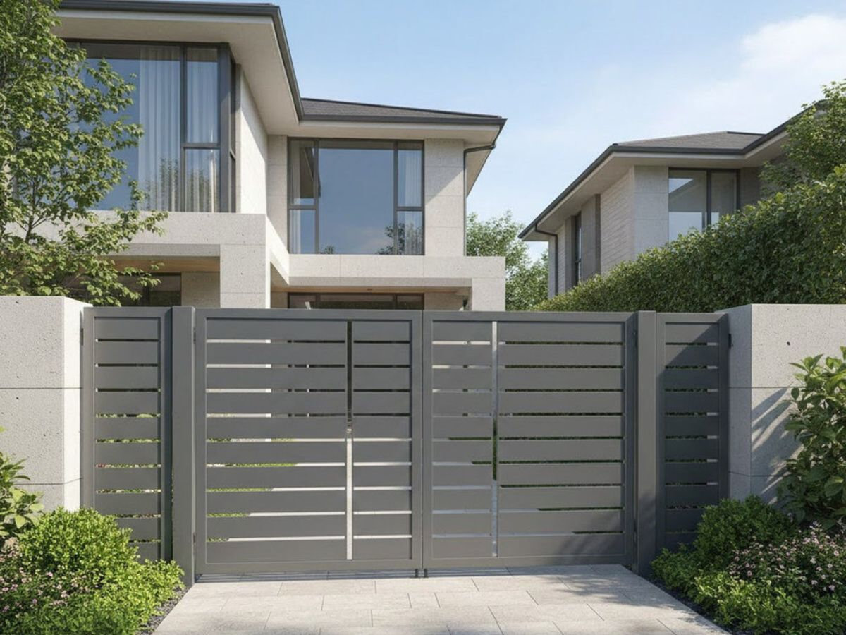 Các mẫu cửa inox 4 cánh sơn tĩnh điện