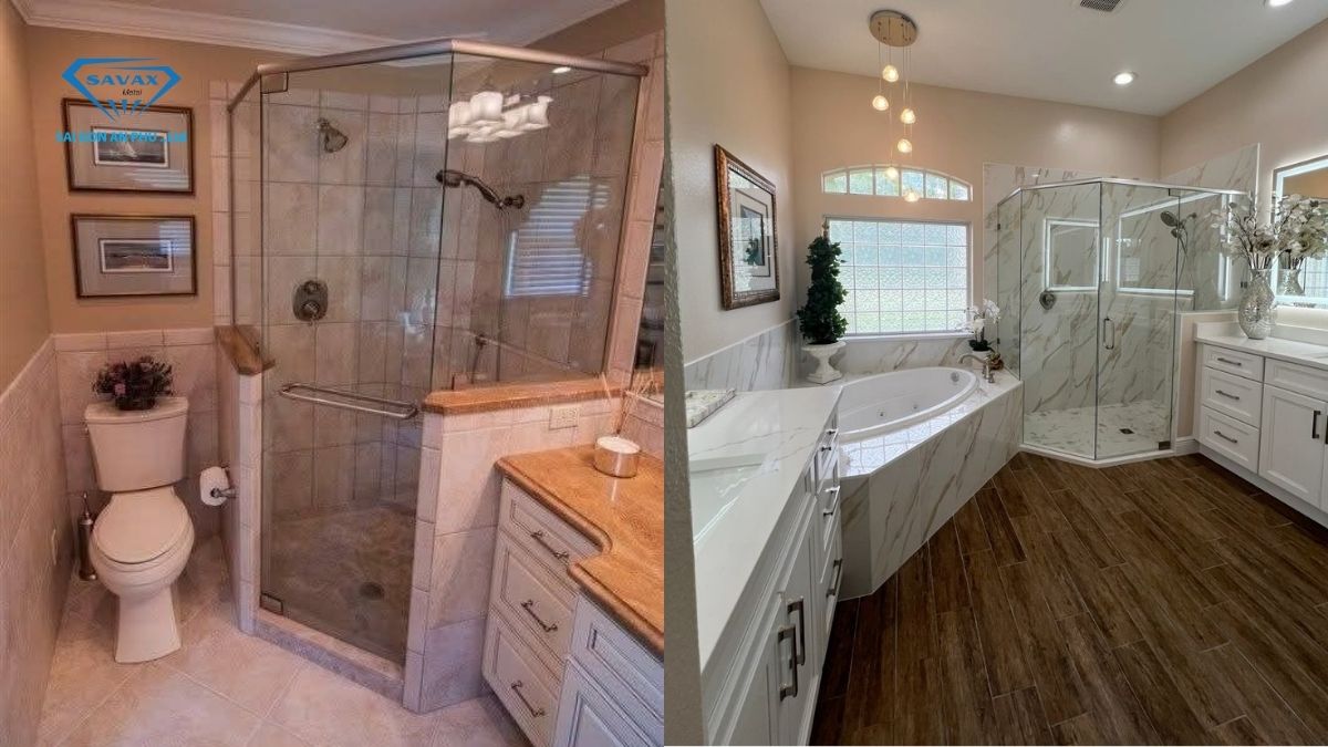 không gian cabin tắm 135 độ