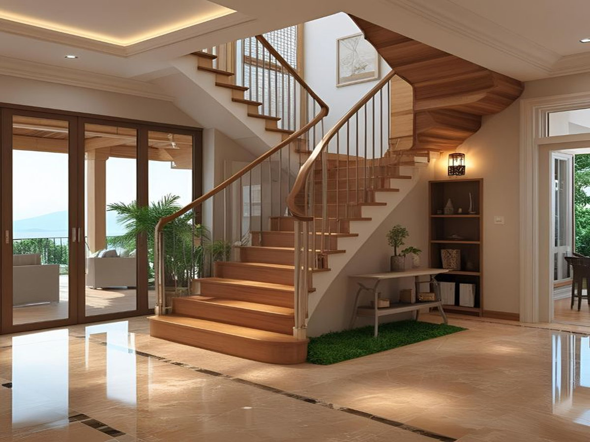 Lan can cầu thang inox vuông