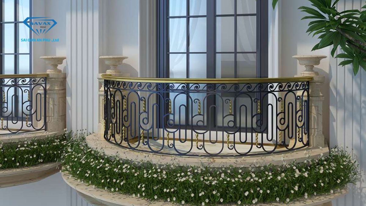 Mẫu lan can inox sơn tĩnh điện