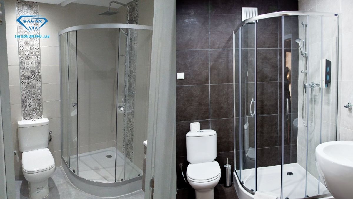 Mẫu cabin tắm 135 độ