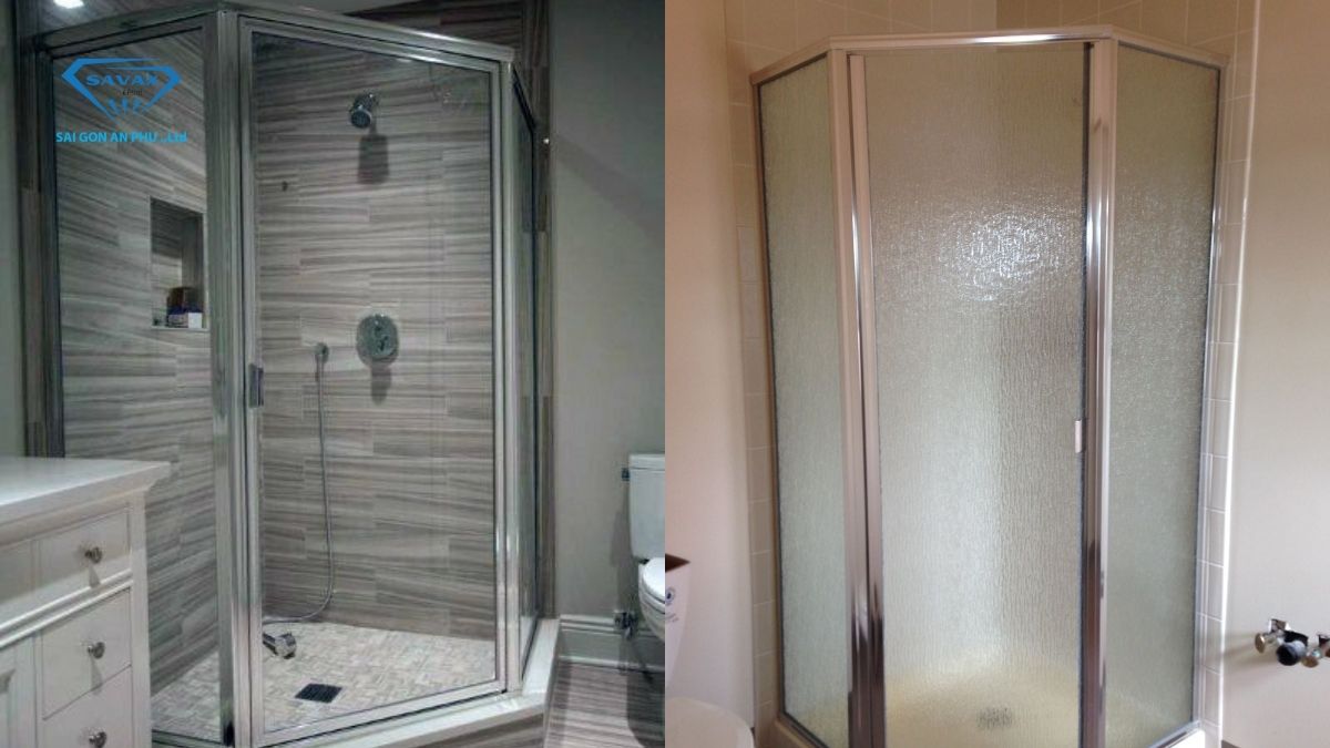 Cabin tắm 135 độ khung inox