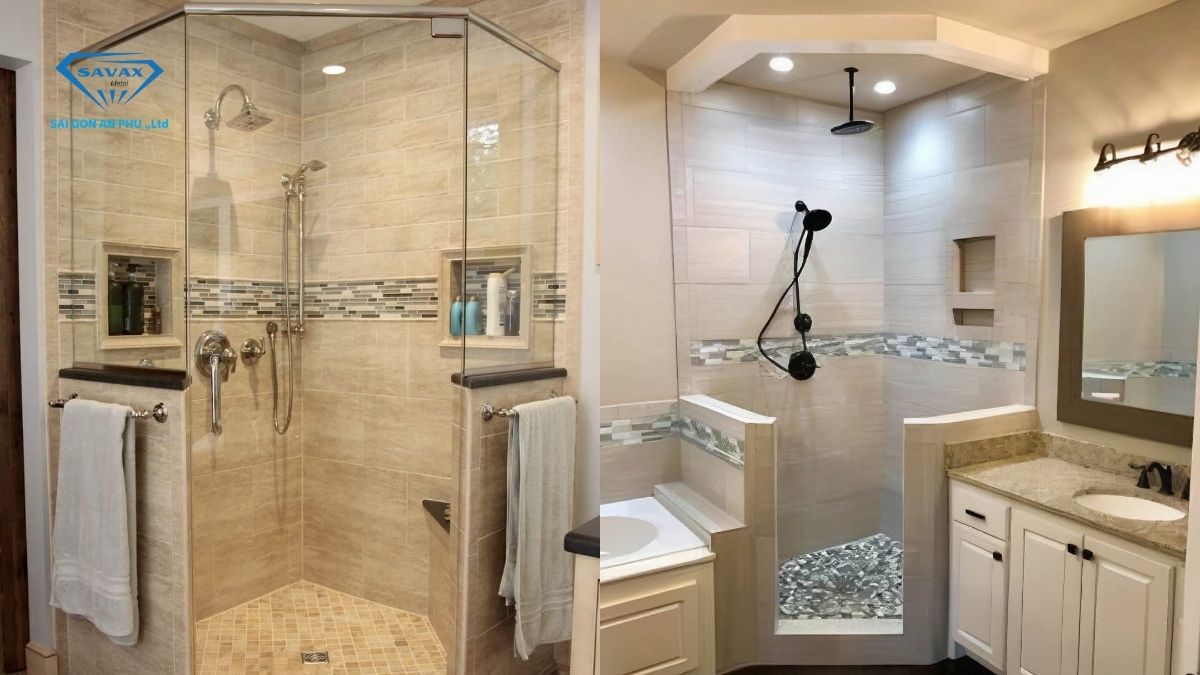 Mẫu cabin tắm 135 độ đẹp