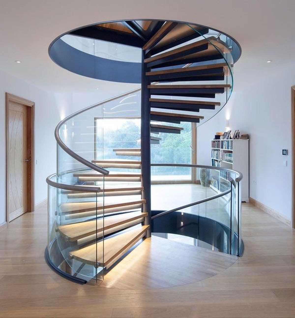 Mẫu lan can cầu thang kính inox