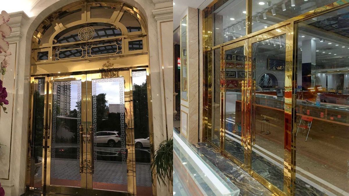 Mẫu cửa inox 2 cánh đẹp