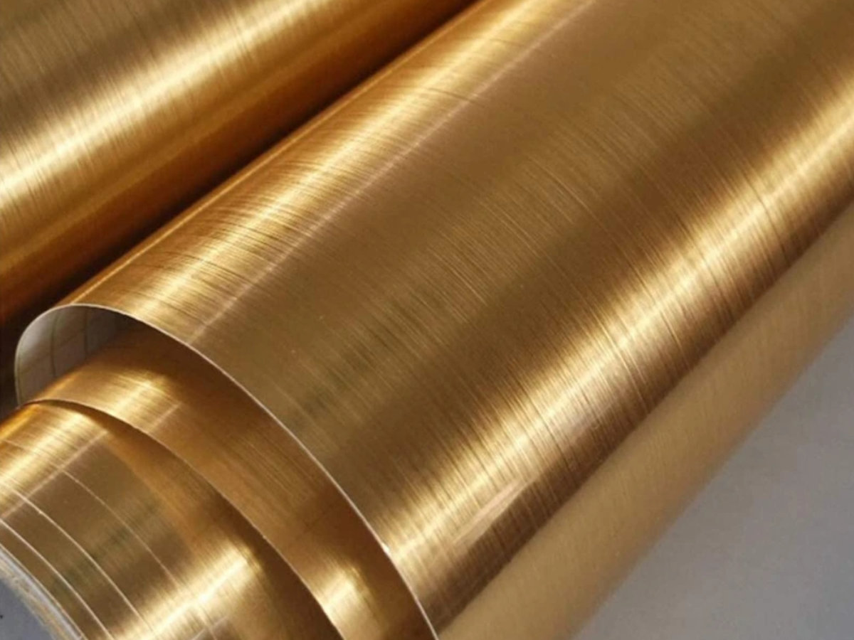 Tấm inox vàng xước