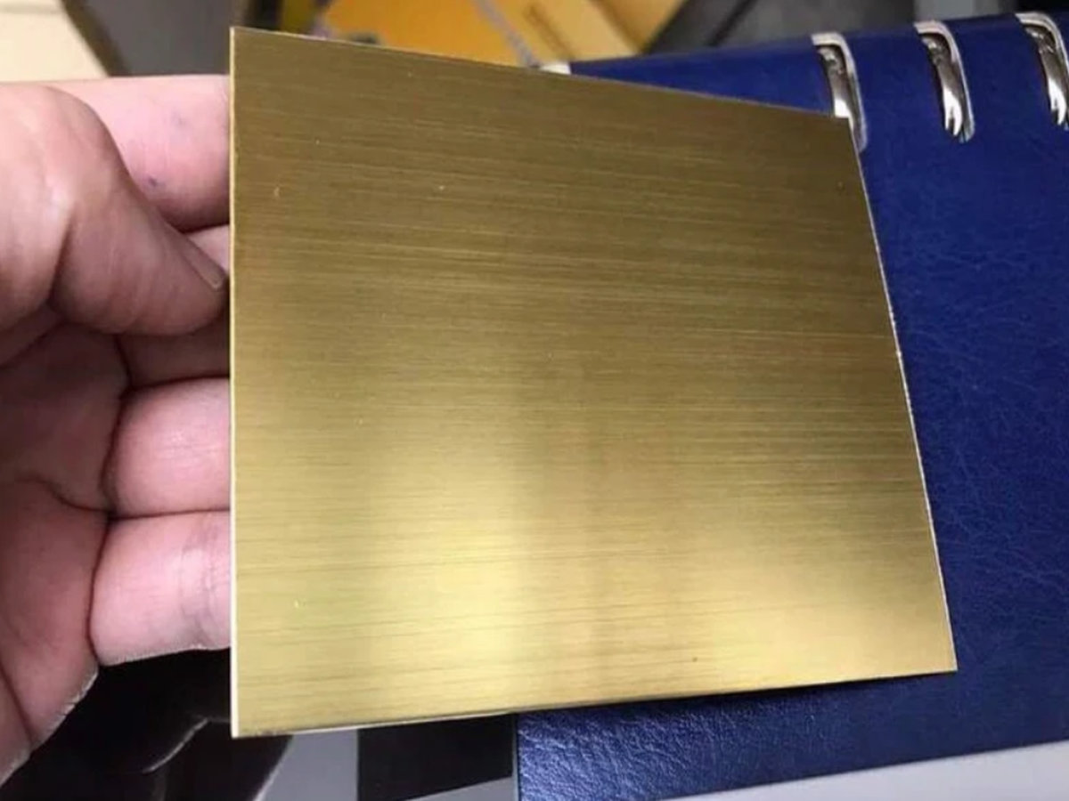 Thanh inox vàng xước