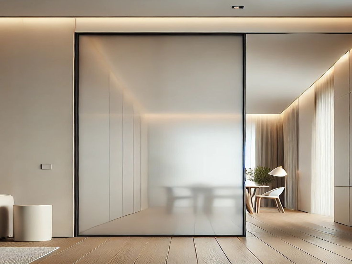 Cửa tự động khung inox sang trọng