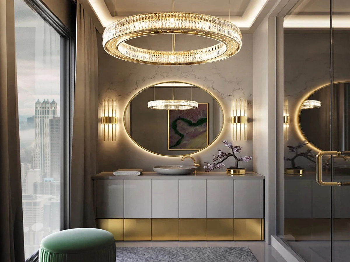 Khung gương inox mạ vàng cao cấp