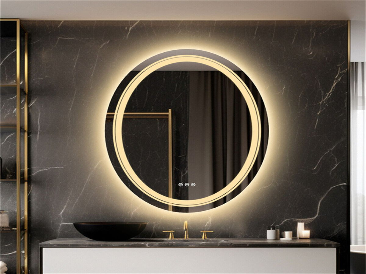 Khung gương inox mạ vàng thanh lịch