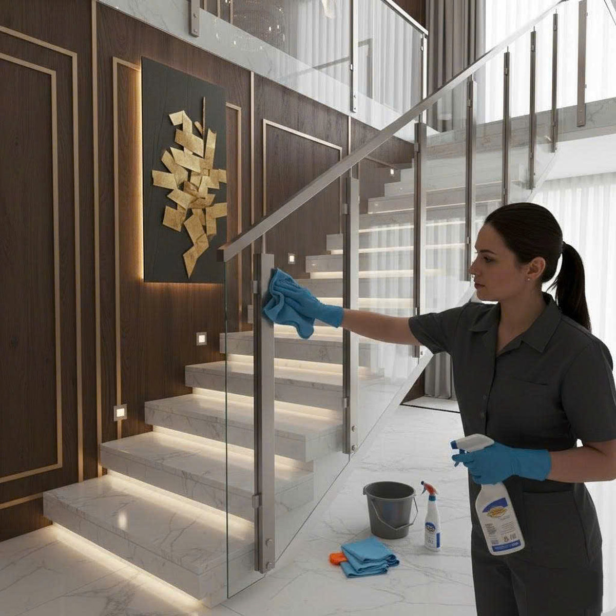 Trụ cầu thang 304 inox