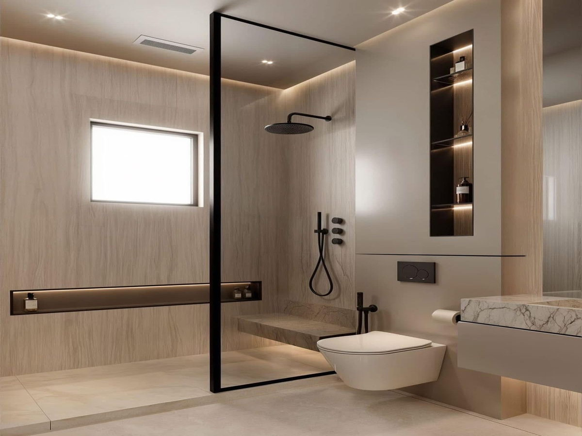 Cabin tắm hệ tùy chỉnh hiện đại