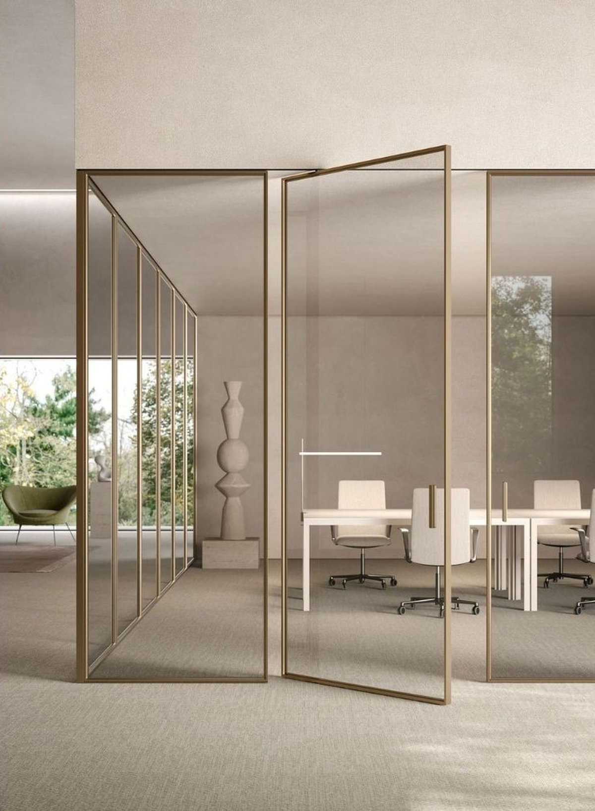 Cửa tùy chỉnh inox mạ vàng